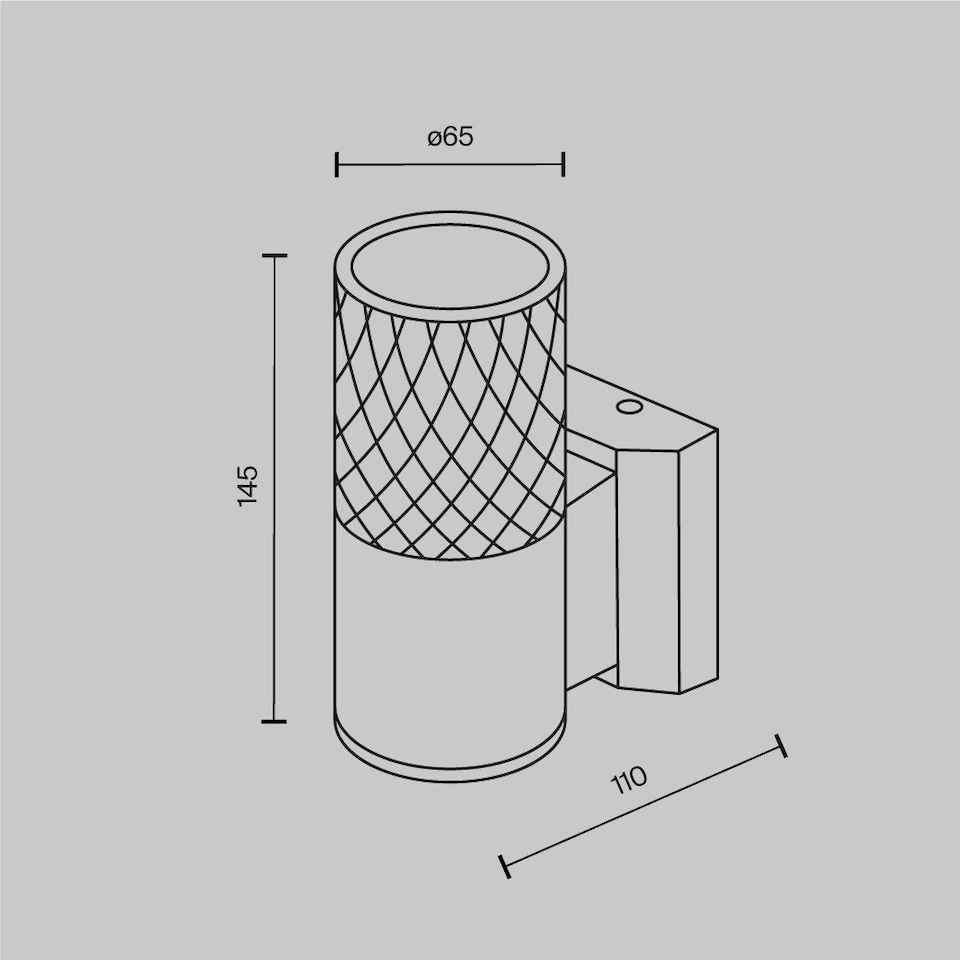 image 1 of Bowery Outdoor Up Down Wall Lamp White IP54 1xGU10