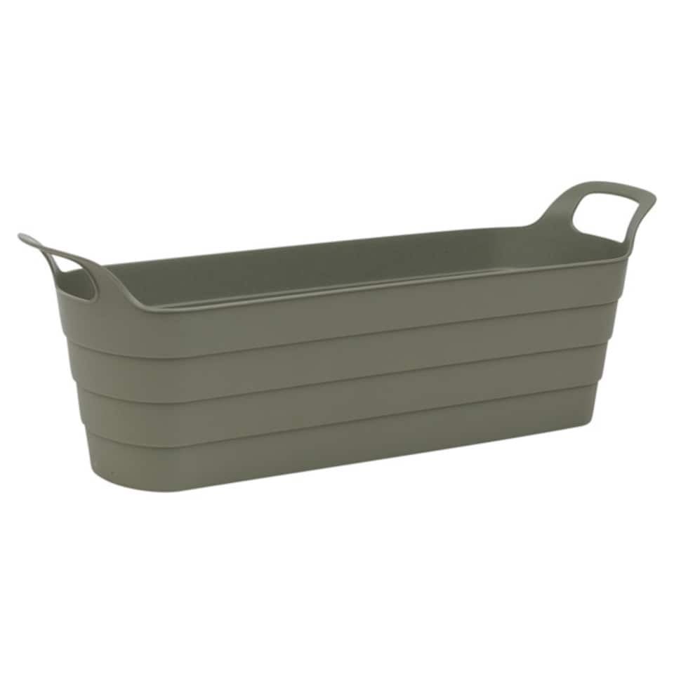 image 1 of Herb Pots with Handles Plastic Flexi Planter Flower Box Indoor Outdoor Patio Troughs | Green | 1 Pc Green