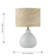 image 8 of First Choice Lighting Set of 2 Tuscan White Ceramic Lamps with Tropical Champagne Shade White | Gold