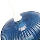 image 5 of Modern Designer Navy Midnight Blue Line Ribbed Glass Oval Pendant Lamp Shade | Blue | Midnight Blue | 1