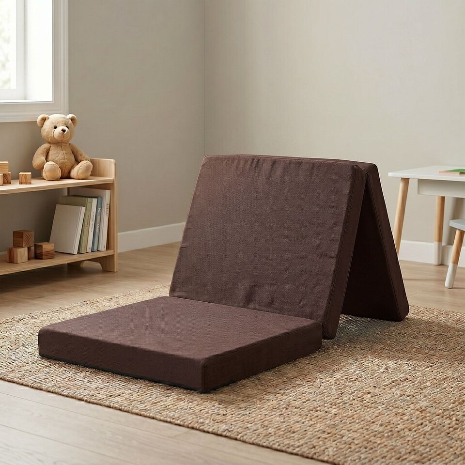image 1 of Kids Futon Mattress 152 x 51cm | Foldable Floor Bed for Sleepovers