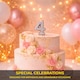 image 4 of Silver 4 Number Candle Birthday Anniversary Party Cake Decorations Topper | Silver