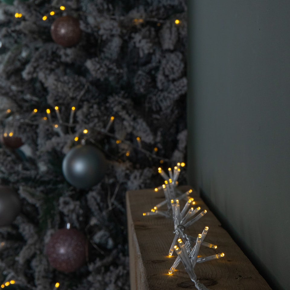 image 1 of 18.7m 750 LED TreeBrights Christmas String Lights with Timer in Warm White on Clear Cable