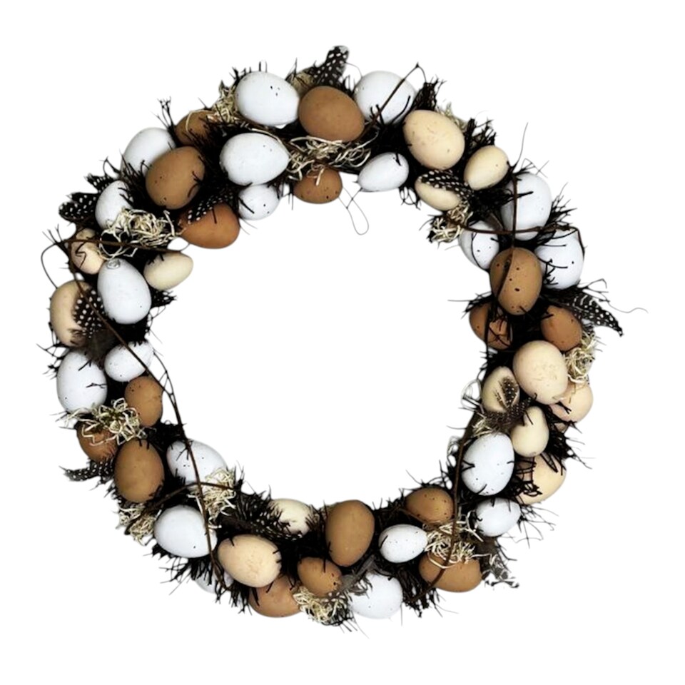 image 1 of Pastel Easter Egg Decorative Wreath – 45cm