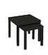 image 1 of URBNLIVING Square Wooden Nesting Stacking Tables Set Of 2 | Multi | Black | 2