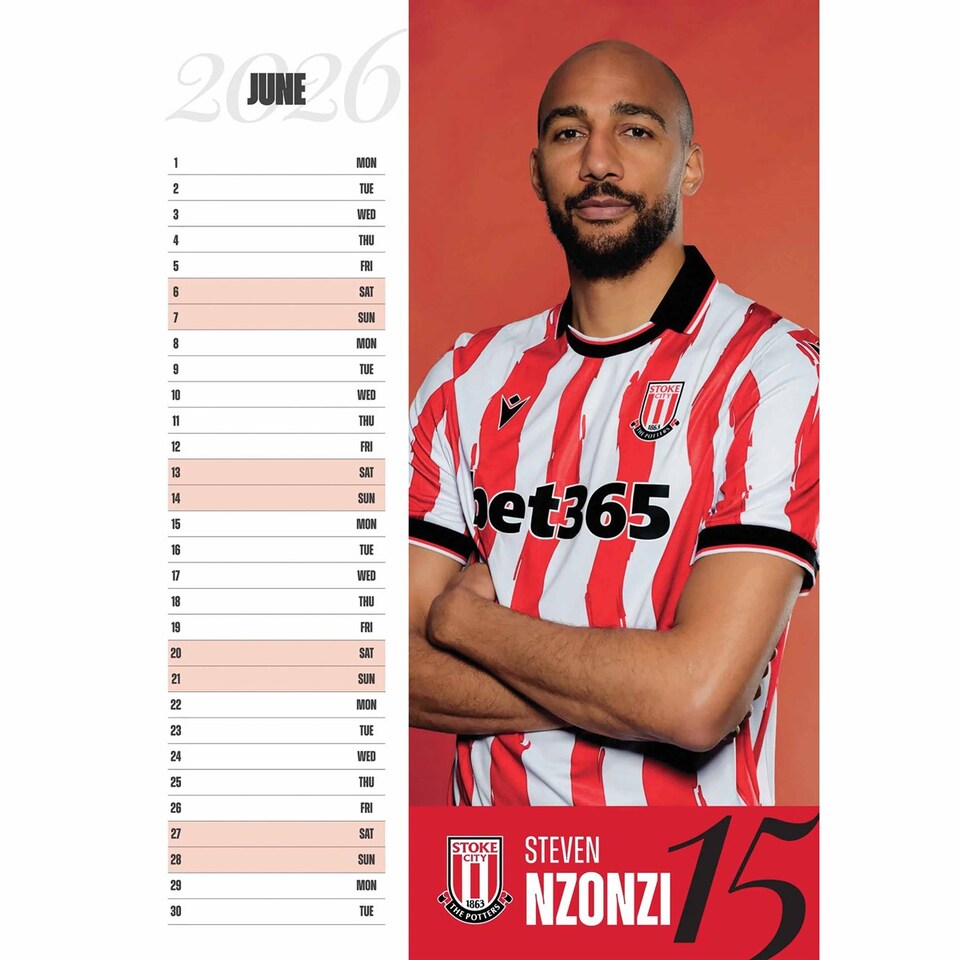 image 1 of STOKE CITY FC 2026 A3 CALENDAR