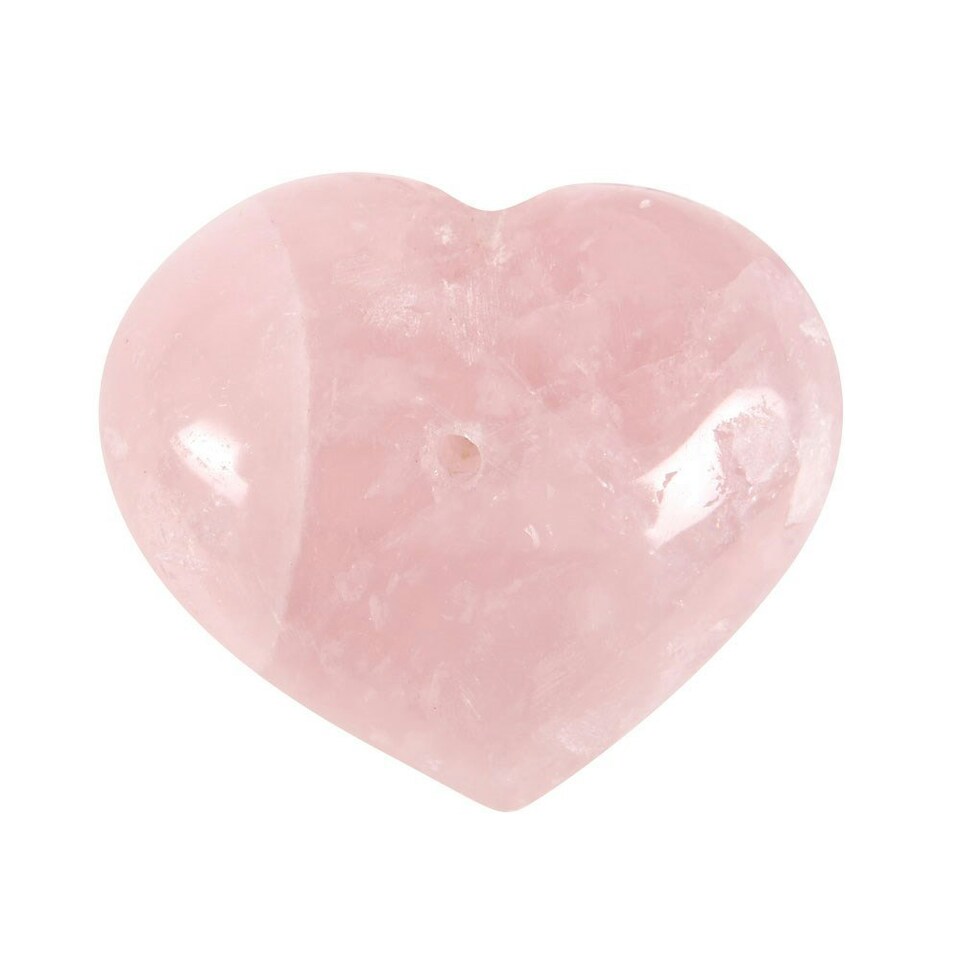 image 1 of Something Different Rose Quartz Heart Incense Stick Holder - Pink - One Size
