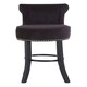 image 1 of Interiors by Premier Black Velvet Bar Chair, Comfortable Seating Breakfast Bar Chair, Footrest Living Bar Chair Kitchen
