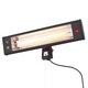 image 1 of BHS 1800W Wall Mounted Rectangle Patio Heater, Black