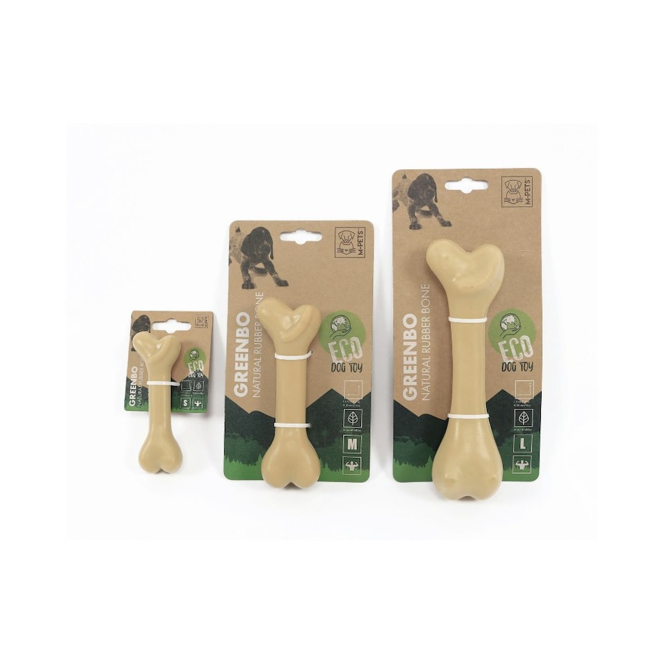 image 1 of M-PETS GREENBO Natural Rubber Bones - Small