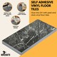 image 3 of NOVECRAFTO Black Self Adhesive Vinyl Floor Tiles - 12”x24” (30.48x60.96cm) - Large Peel & Stick Waterproof Marble Effect Flooring - Pack of Tiles Black | 3.71 sqm
