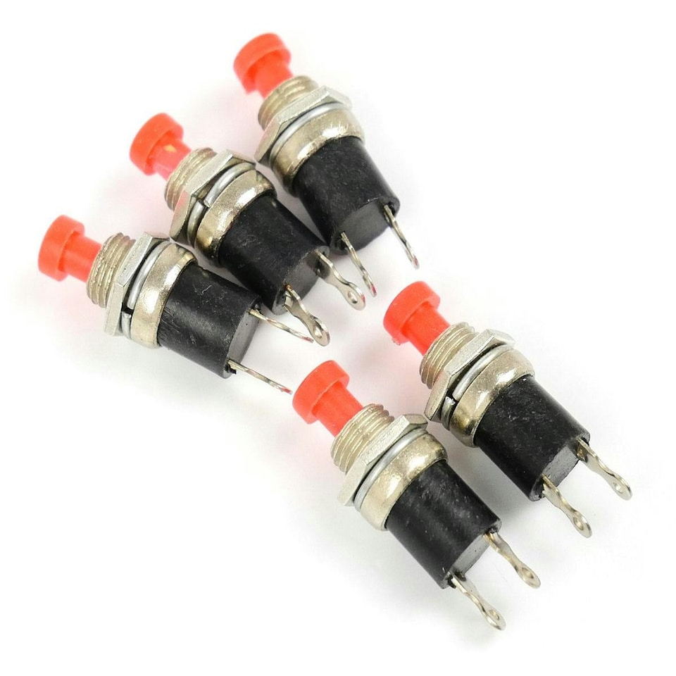 image 1 of Gaugemaster Electric Red Push to Make Switches (5)