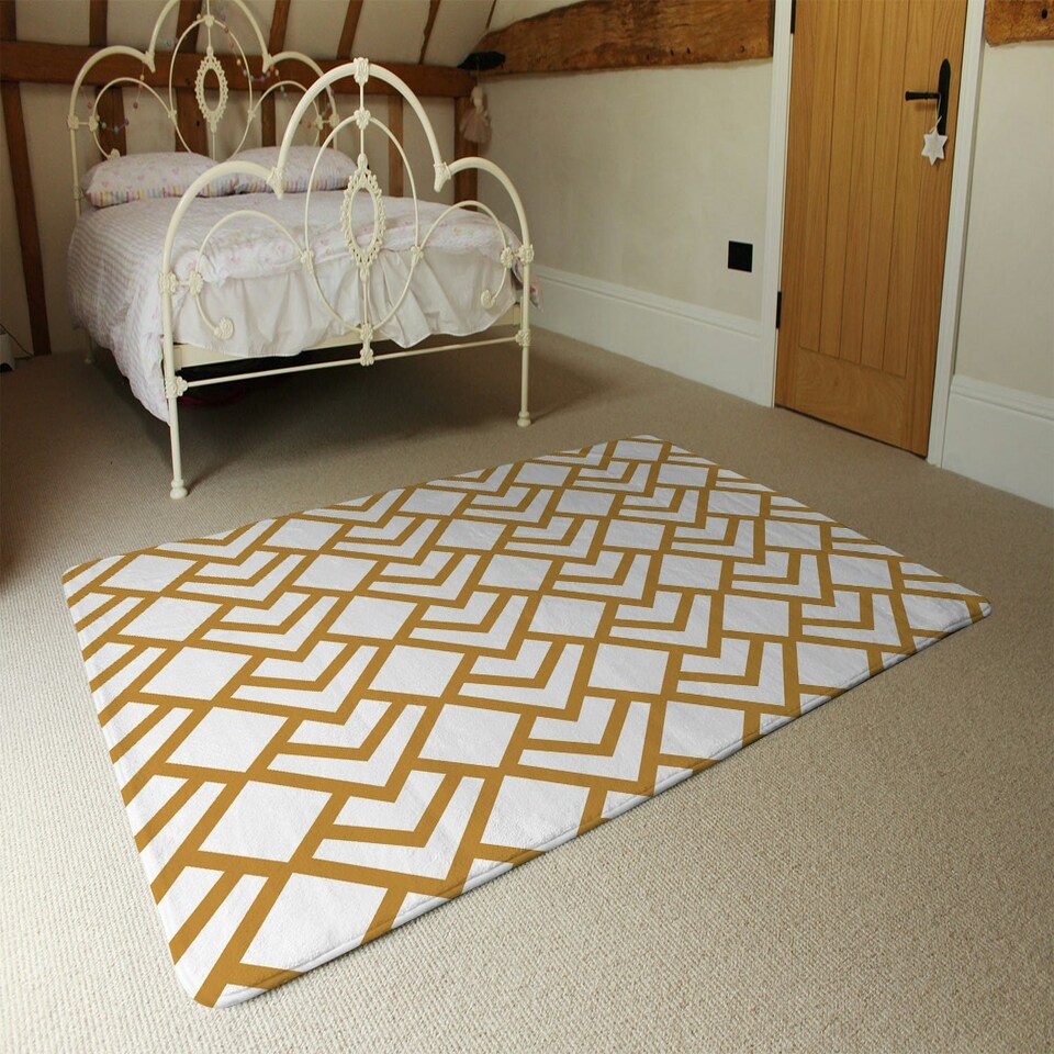 image 1 of Geometric Scales (Rug) Gold | XL: 160x230cm
