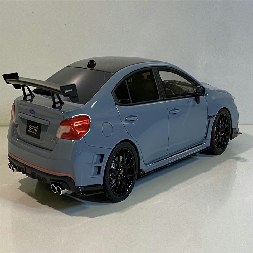 image 1 of Subaru STi S208 NBR Challenge Pack Carbon Rear Wing Grey 1:18 Kyosho