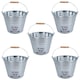 image 1 of 5L Galvanised Steel Metal Bucket Pail Water Coal Greenhouse Garden Plants 5PK