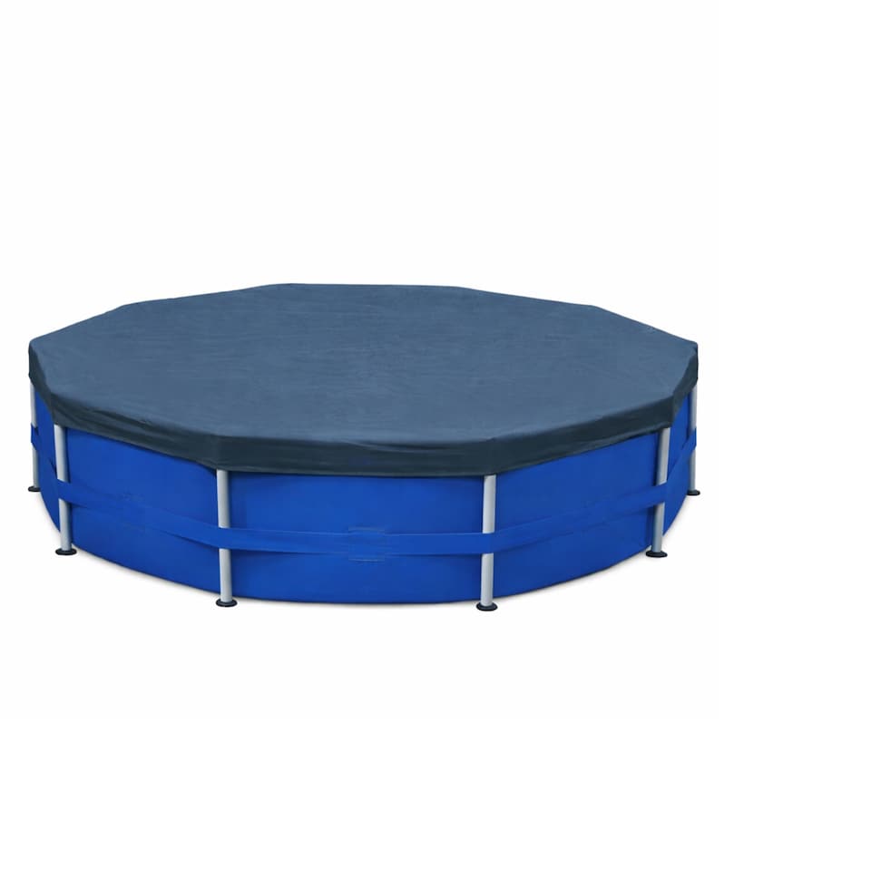 image 1 of 12ft Frame Pool Cover - Blue