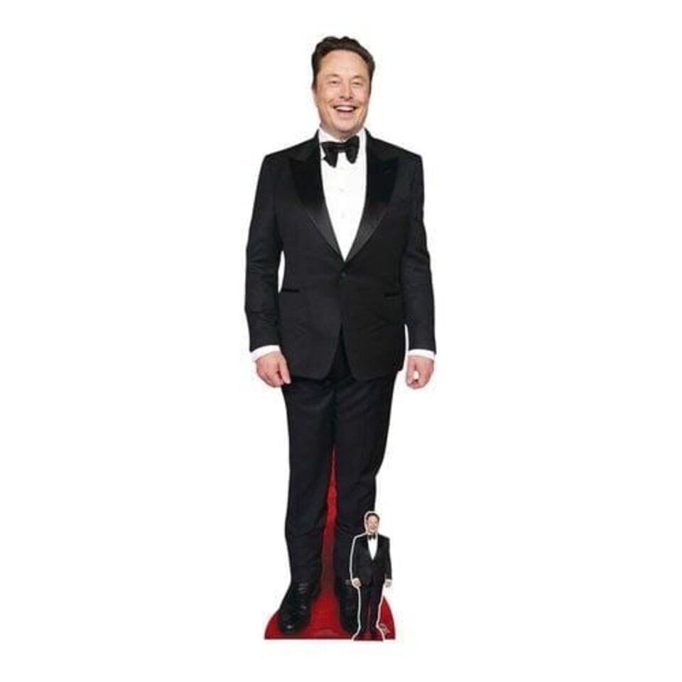 image 1 of Elon Musk Smart Suit Lifesize Cardboard Cutout 190cm