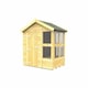 image 1 of 6ft x 4ft Apex Potting Shed - Wood - L127 x W175 x H217 cm | Brown