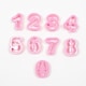 image 1 of Pastel Pink Number Cookie Cutters - Pack of 9