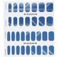 image 3 of Nail Sticker (blue) - # Deep Shell Blue Nail - 32pcs Blue