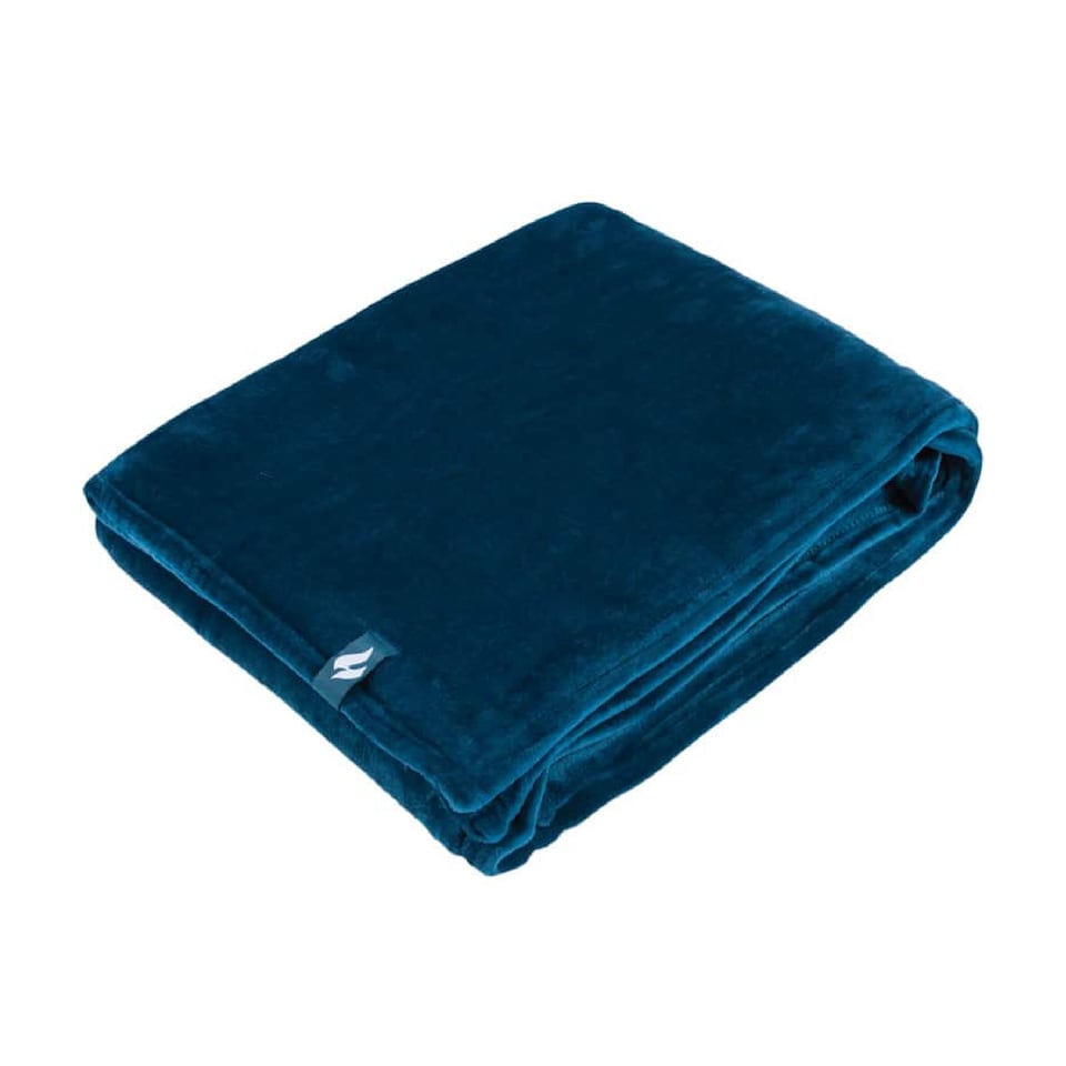 image 1 of Extra Soft Warm Large Luxury Thermal Fleece Throw Blanket - 180 x 200 cm | Blue | Teal