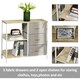 image 3 of HOMCOM Chest Dresser Tower with 3 Drawers Storage Cabinet Organizer, Beige