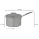 image 4 of ProChef 20cm Stainless Steel Saucepan with Glass Lid Induction & Oven Safe Silver