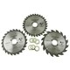 image 3 of 3pc 160mm TCT Circular Saw Blades 16/24/30 TPI & Adapter Rings Reducer TE858