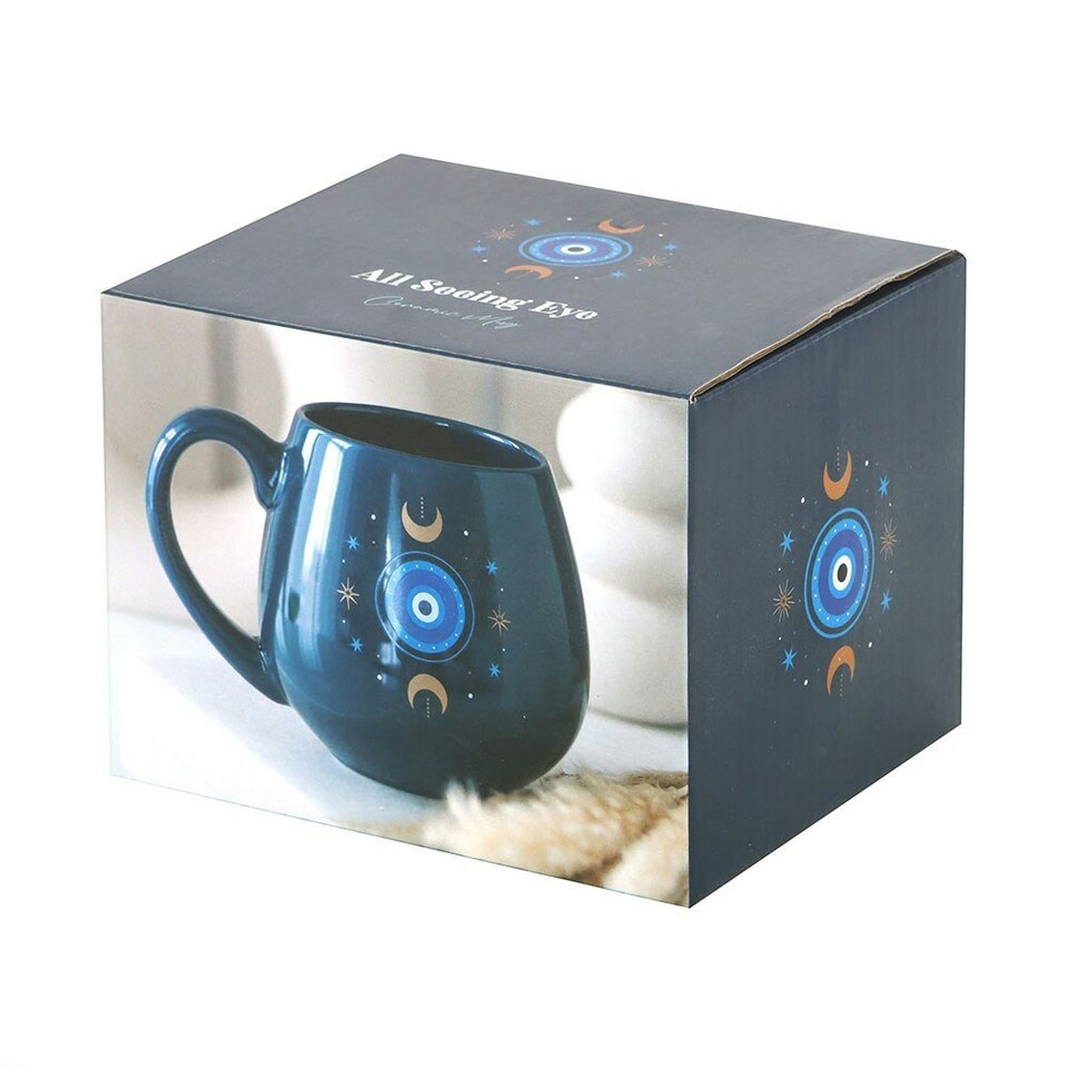 image 1 of All Seeing Eye Rounded Mug 500ml Blue
