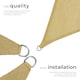 image 3 of Shade Sail - triangular with UV protection 50, water-repellent | Cream | beige | 4 x 4 x 4 m | 1