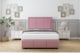 image 2 of Sloomy Lancaster Pink Plush Divan Bed Base 4 Drawers With 26 Inch Strutted Headboard & 12 Inch Matching Footboard | Pink | Pink | Super King | 1