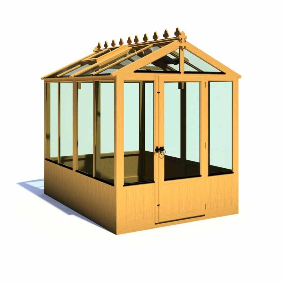image 1 of Holkham 6 x 8 Greenhouse - Timber - L238 x W190.3 x H237.3 cm