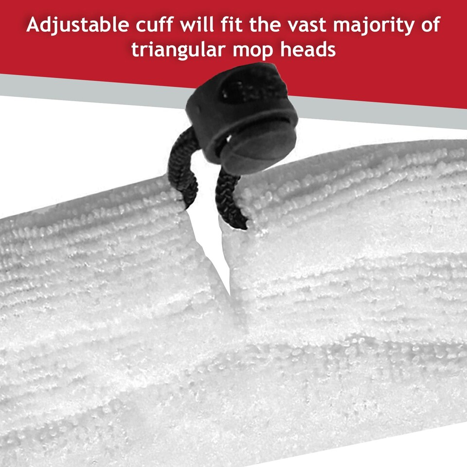 image 1 of SPARES2GO Microfibre Cloth Cover Pads compatible with Pifco 6-in-1 10-in-1 12-in-1 PS001 Steam Cleaner Mop (Pack of 2)