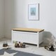 image 1 of Leines Toy Box Storage Chest in Classic White & Oak | White | 1