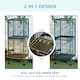 image 3 of PawHut 2 In 1 Large Bird Cage Aviary with Wheels, Slide-out Trays Wood Perches