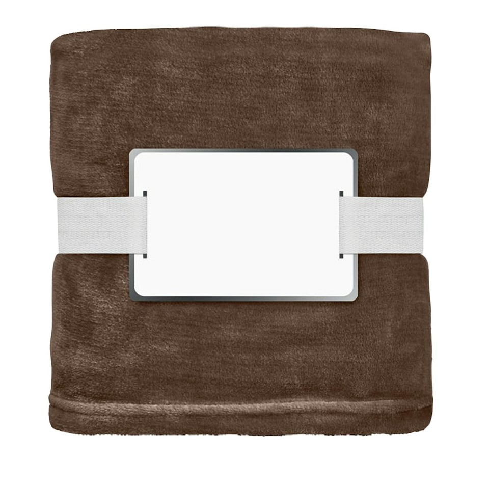 image 1 of MidOcean Logan RPET Fleece Blanket - Chocolate - One Size | Brown