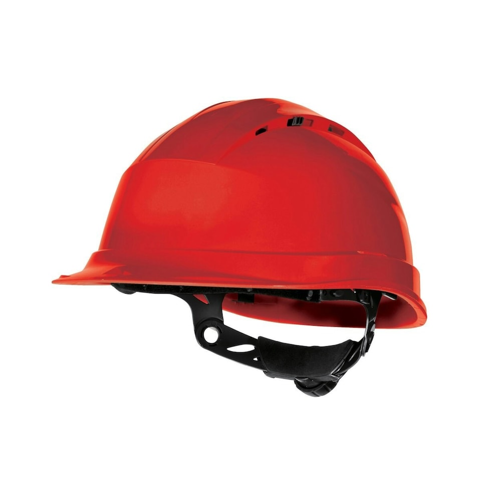 image 1 of Delta Plus Quartz Rotor Ventilated Safety Work Helmet - Red - One Size | Red | One Size