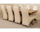 image 2 of Richmond 140-220cm Oak Extending Dining Table and 8 Lola Leather Chairs | Cream | Cream