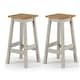 image 7 of Premium Corona Linea Breakfast Dining Set with Table and 4 High Stools - Grey Waxed Pine | Grey | Grey | 1