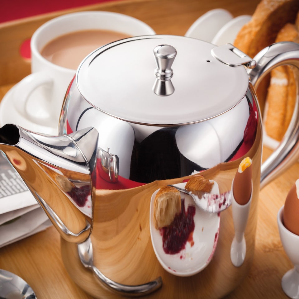 image 1 of Judge Stainless Steel 8 Cup Traditional Tall Teapot 1.6L