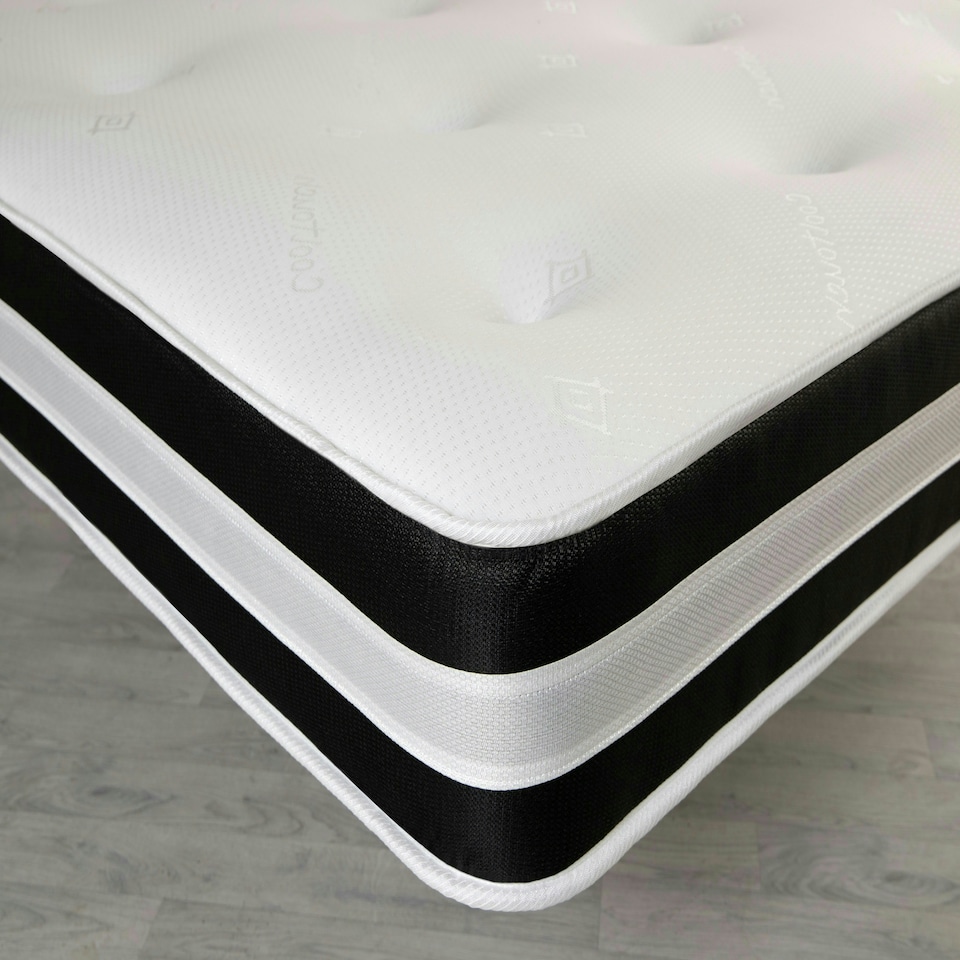 image 1 of 3D Quilted Tuft Mattress - 20cm Deep, Soft Comfort, Airflow Border Black | Single