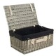 image 1 of 51cm Antique Wash Picnic Basket with Lining Black | Black | One Size