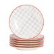 image 1 of Nicola Spring Hand-Printed Side Plates - 18cm - Purple - Pack of 6 Multi