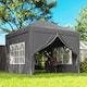 image 2 of Outsunny 3 x 3 M Pop Up Gazebo, Wedding Camping Party Tent Canopy Marquee with Carry Bag and 2 Windows, Grey