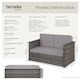 image 6 of Garden Sofa Corfu - 2 seater sofa, stool sun lounger, thick cushions | Grey | grey | 119 x 64,50 x 71,50 cm | 1