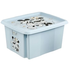 Keeeper Mickey Mouse Storage Box with Lid 24 Litre Cloudy Blue