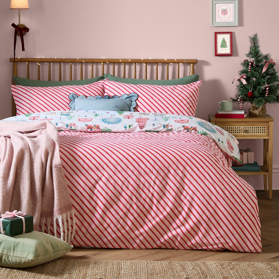 image 1 of Furn Winter Wonderland Reversible Christmas Duvet Cover Set, Multi, King