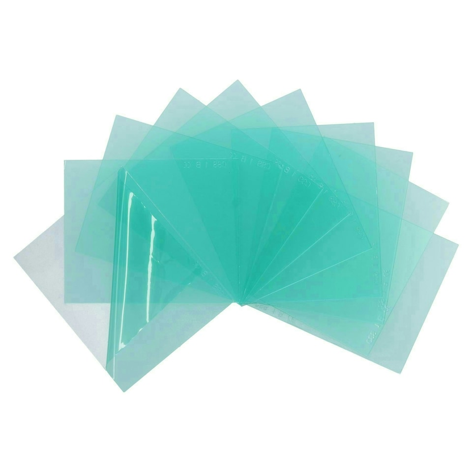 image 1 of Welding Mask Clear Replacement Protective Lens Lenses 10 pack 110mm x 90mm