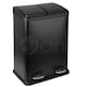 image 1 of Dihl 40L Stainless Steel Pedal Bin with Dual 20L Removable Buckets, Double Twin, Black, 40 Litre Capacity