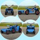 image 8 of HOMCOM Electric Quad Bike, 6V Kids Ride On All-Terrain with Back Trailer for Ages 18-36 Months - Blue
